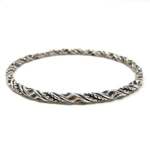 Vintage heavy silver plate bangle bracelet